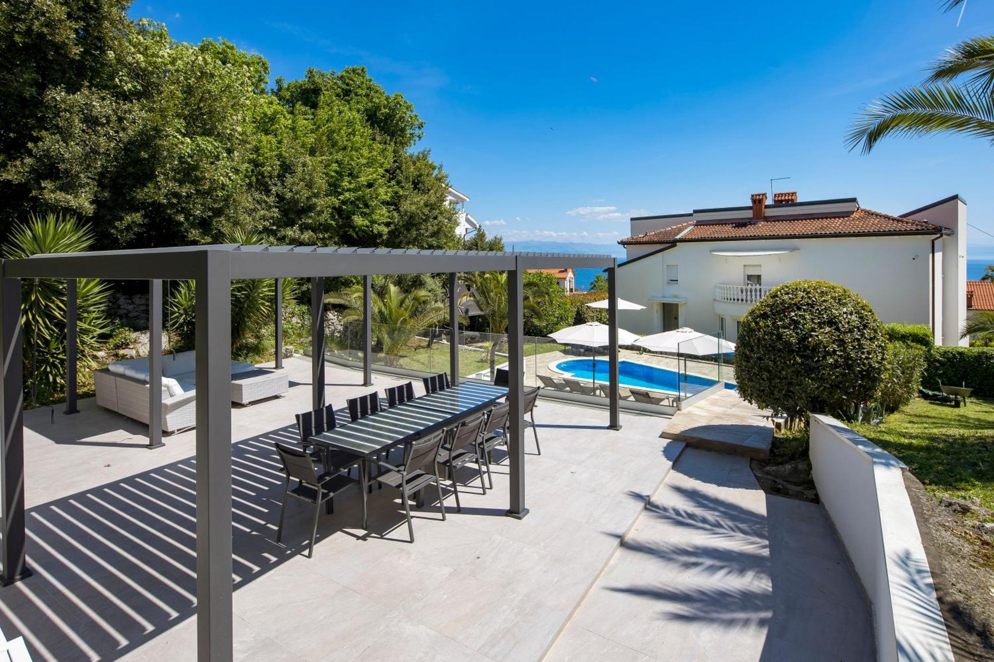 Villa Garden Apartment With Pool Opatija Ngoại thất bức ảnh